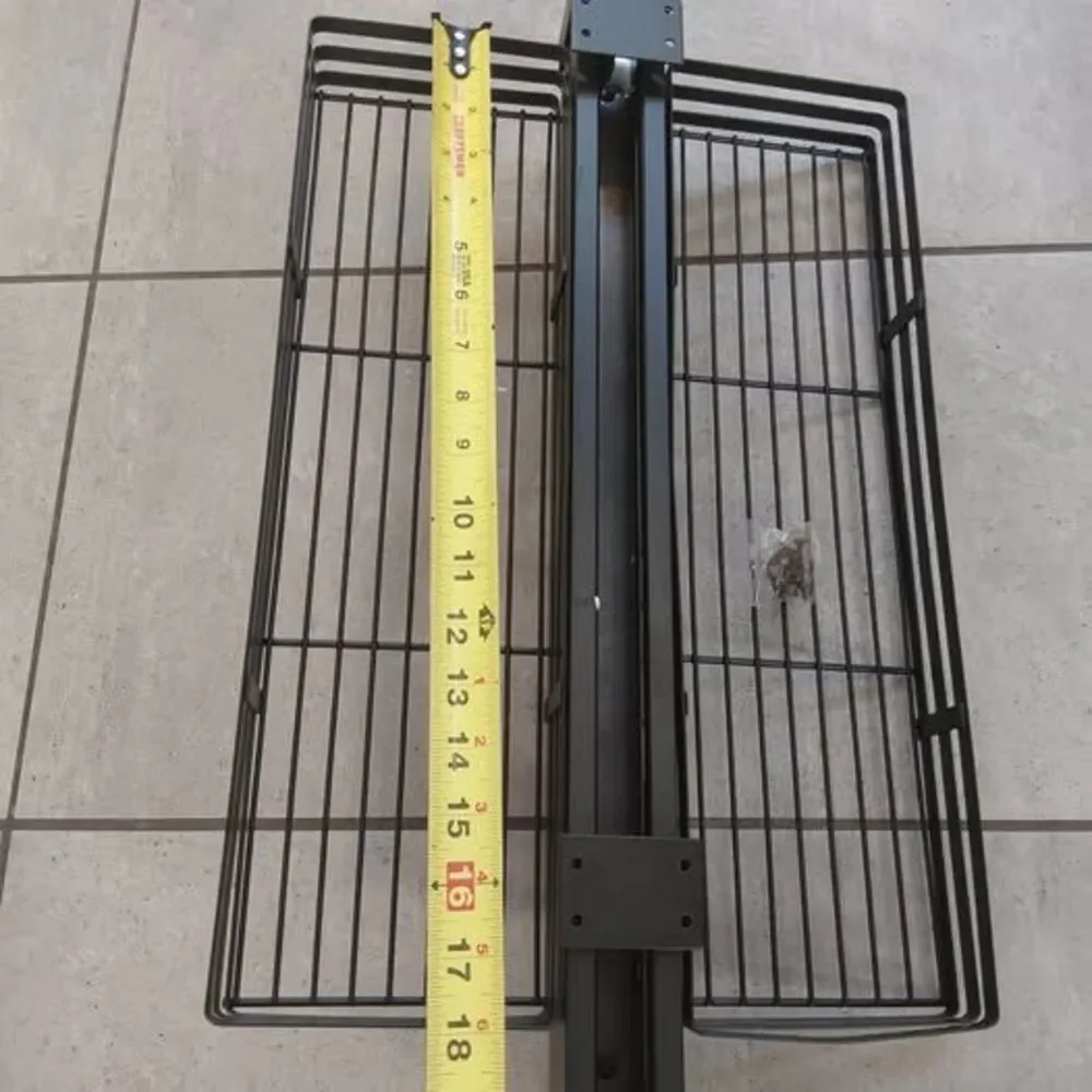 PULL OUT PANTS HANGING CLOSET ROD WITH BASKET 18 INCH HANGER RAIL